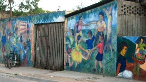 wall art of children coming together